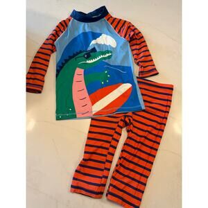 Mini Boden Sun Surf Suit long sleeve / long pants bathing suit UPF 40+ size 6/7